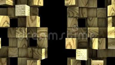 木墙的立方体分裂
